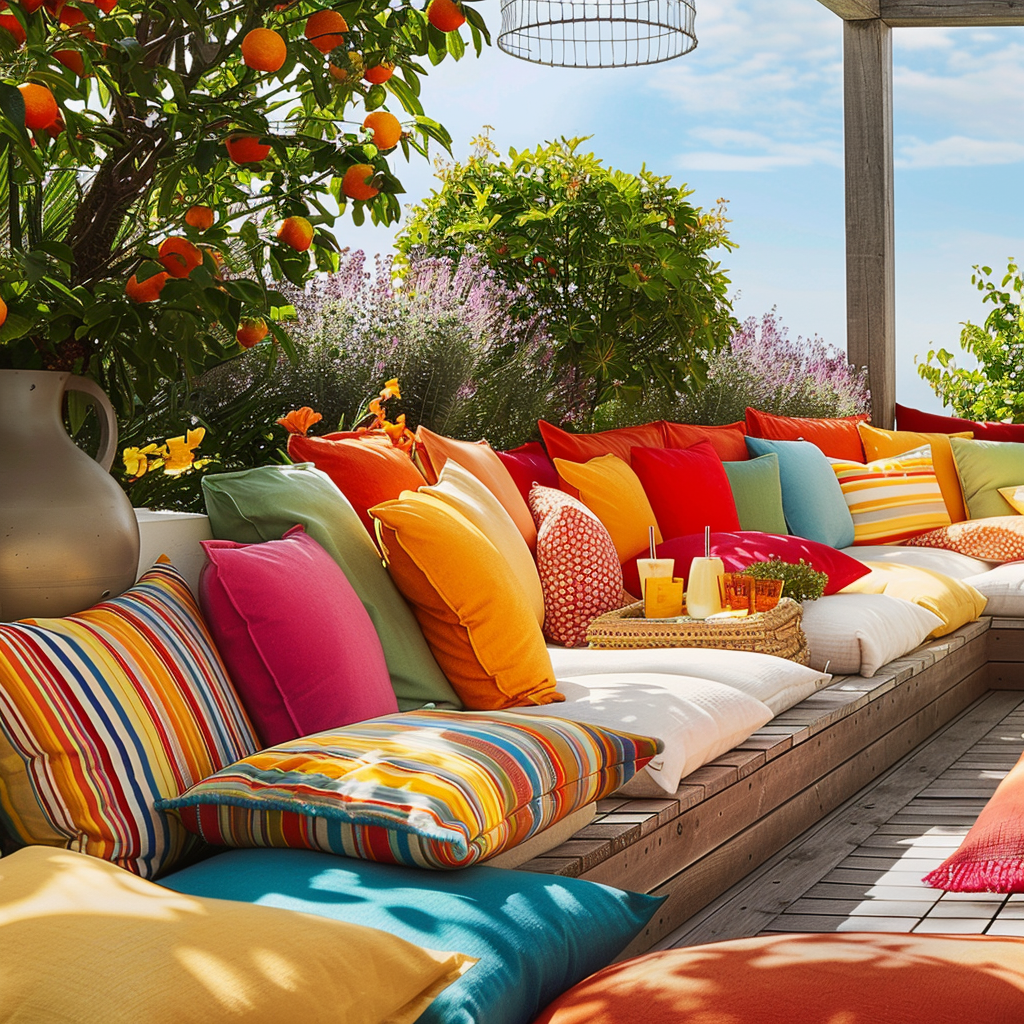 Summer Refresh: Elevate Your Outdoor Patio with Vibrant Pillow Decor!