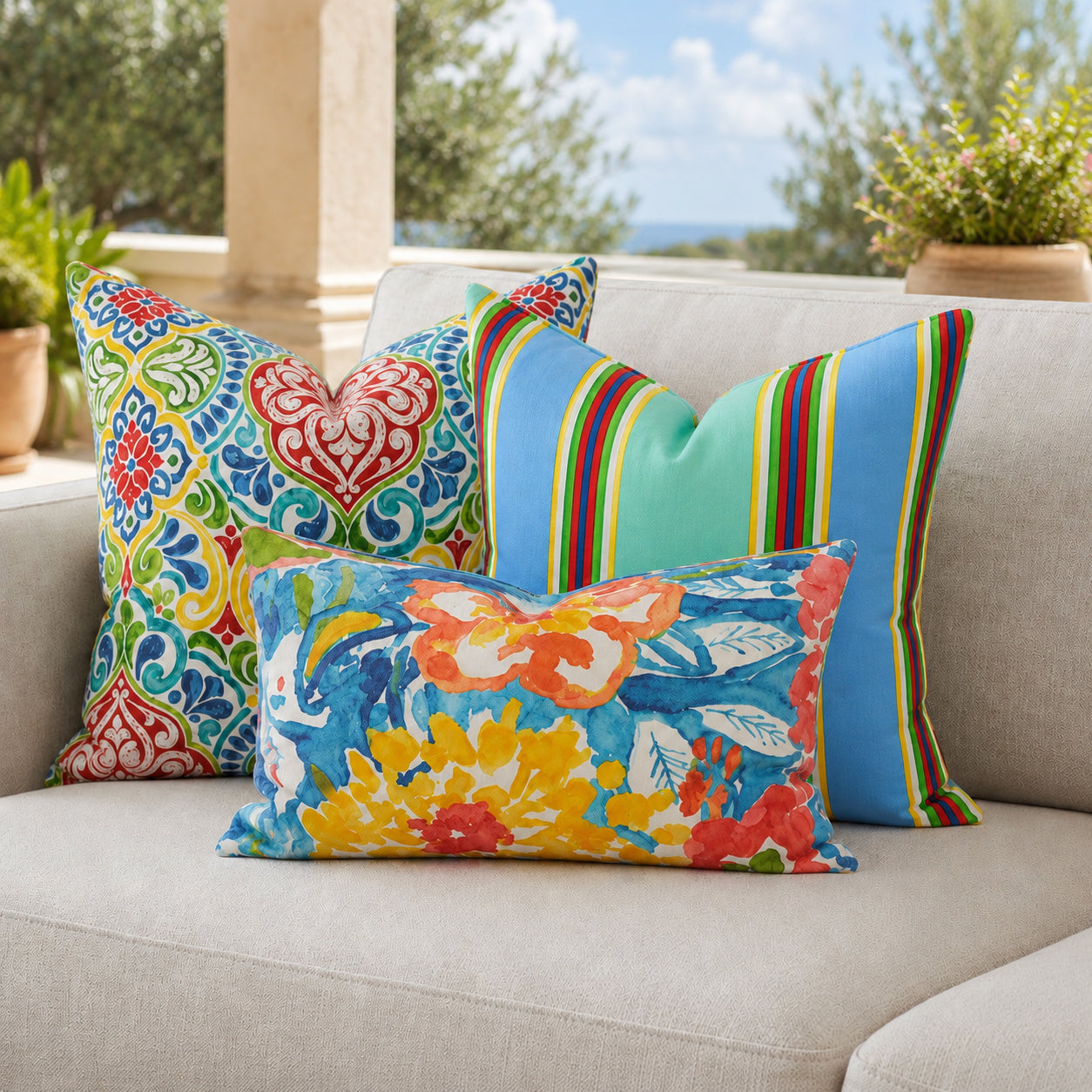 SUN RIVER SKY Outdoor Pillow Cover
