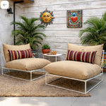 LA PLAYA ALMOND - Outdoor Pillow Cover-Our Pillow Studio