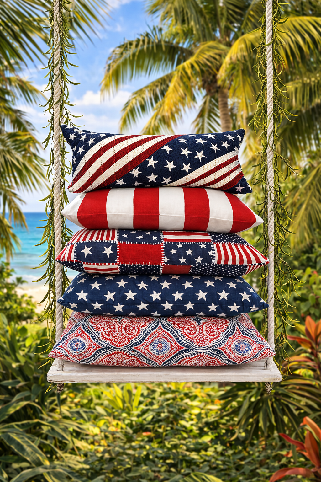 STARPATCH Navy - Outdoor Pillow Cover-Our Pillow Studio
