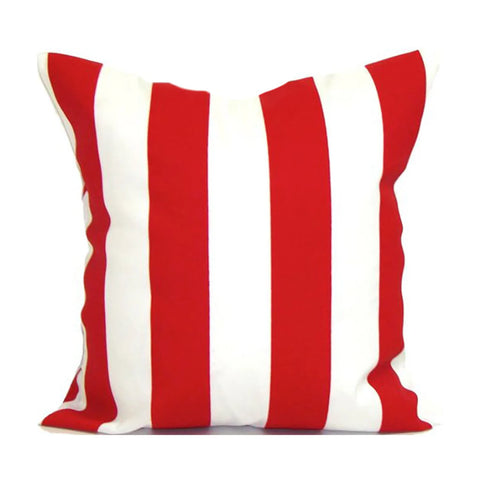RED STRIPE <br> Outdoor Pillow Covers