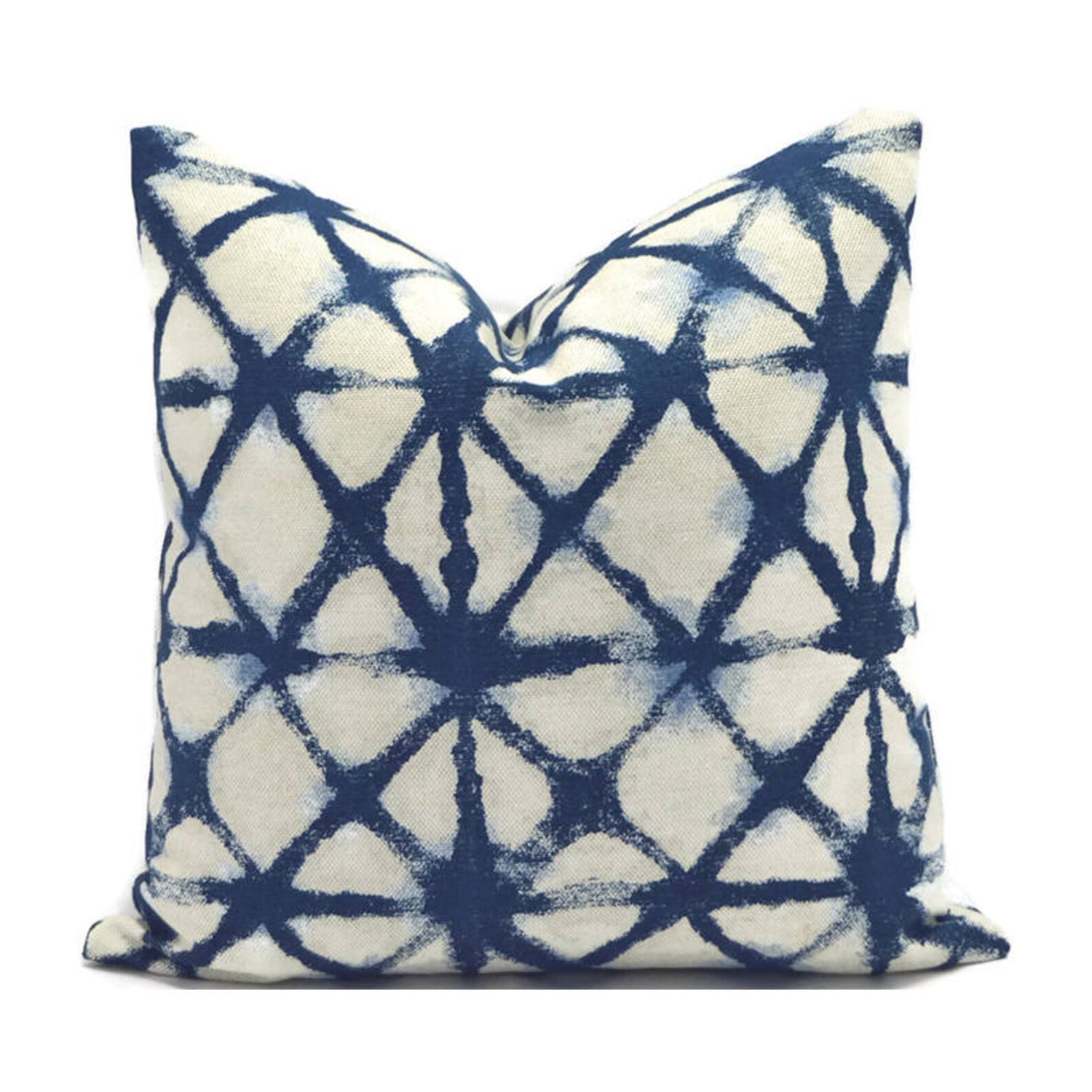 SHIBORI NET DENIM - Indoor Pillow Cover-Our Pillow Studio
