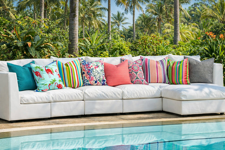 BACALL TWILIGHT - Outdoor Pillow Covers-Our Pillow Studio