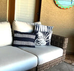 SALIX NAVY - Outdoor Pillow Cover-Our Pillow Studio