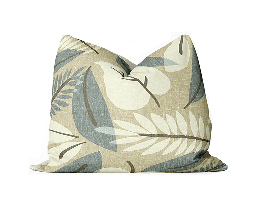 FRESH LEAF INDIGO - Indoor Pillow Cover-Our Pillow Studio