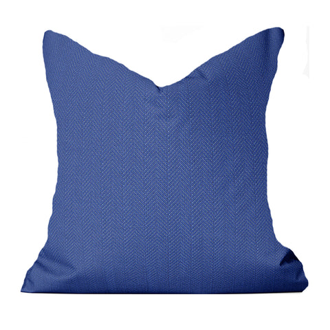 HERRINGBONE BLUE <br>Outdoor Pillow Cover