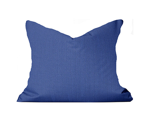 HERRINGBONE BLUE <br>Outdoor Pillow Cover