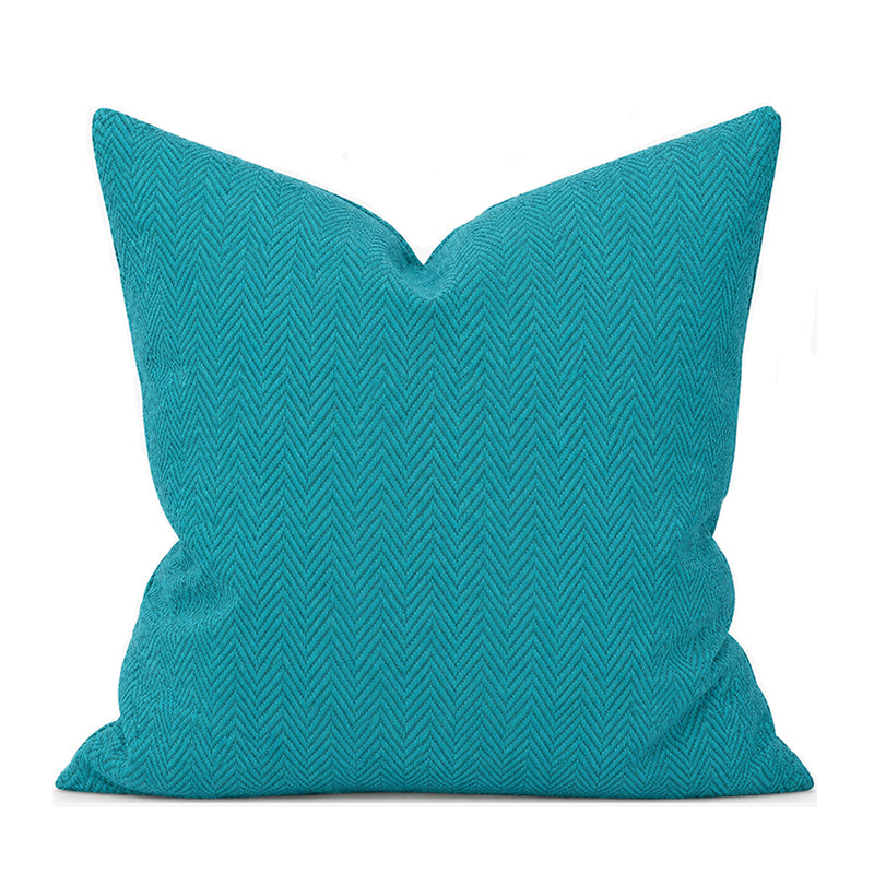 HERRINGBONE TEAL - Outdoor Pillow Covers