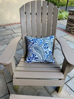 SHANNON COBALT - Outdoor Pillow Cover-Our Pillow Studio