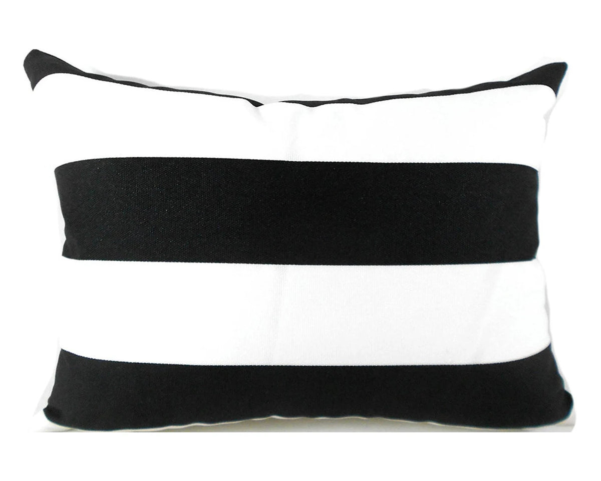 VERTICAL BLACK - Outdoor Pillow Covers-Our Pillow Studio