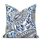 SHANNON COBALT - Outdoor Pillow Cover-Our Pillow Studio