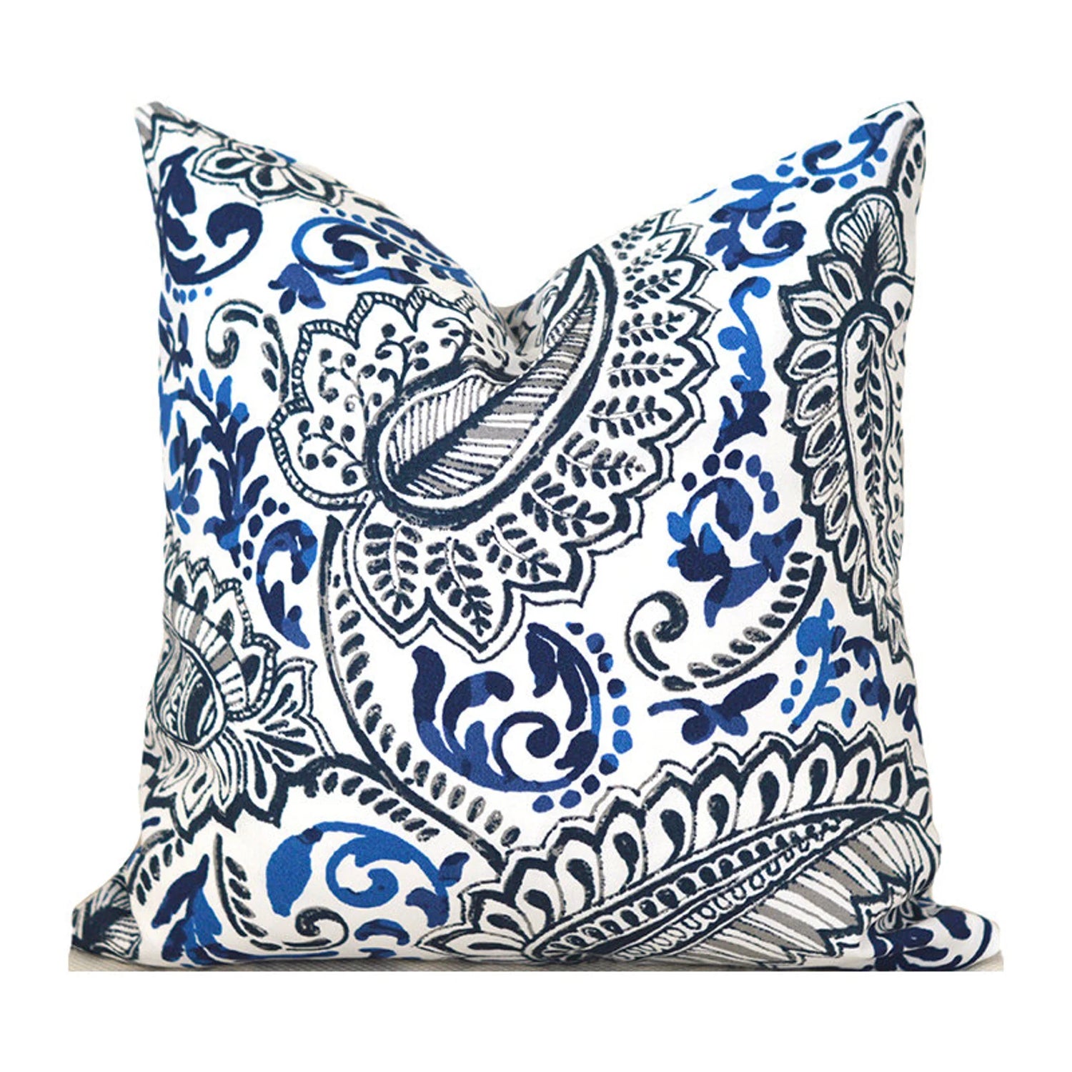 SHANNON COBALT - Outdoor Pillow Cover-Our Pillow Studio