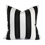 VERTICAL BLACK - Outdoor Pillow Covers-Our Pillow Studio
