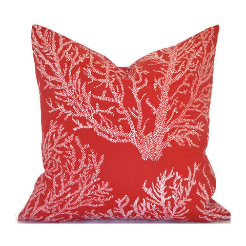 SEA CORAL RED <BR> Outdoor Pillow Cover