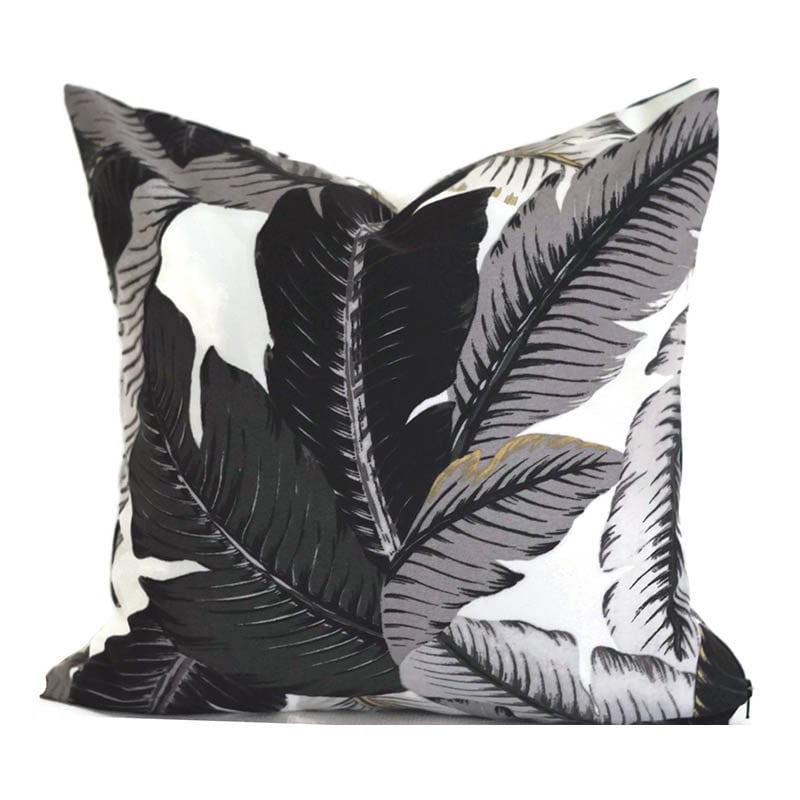 SWAYING PALMS ONYX - Outdoor Pillow Covers-Our Pillow Studio