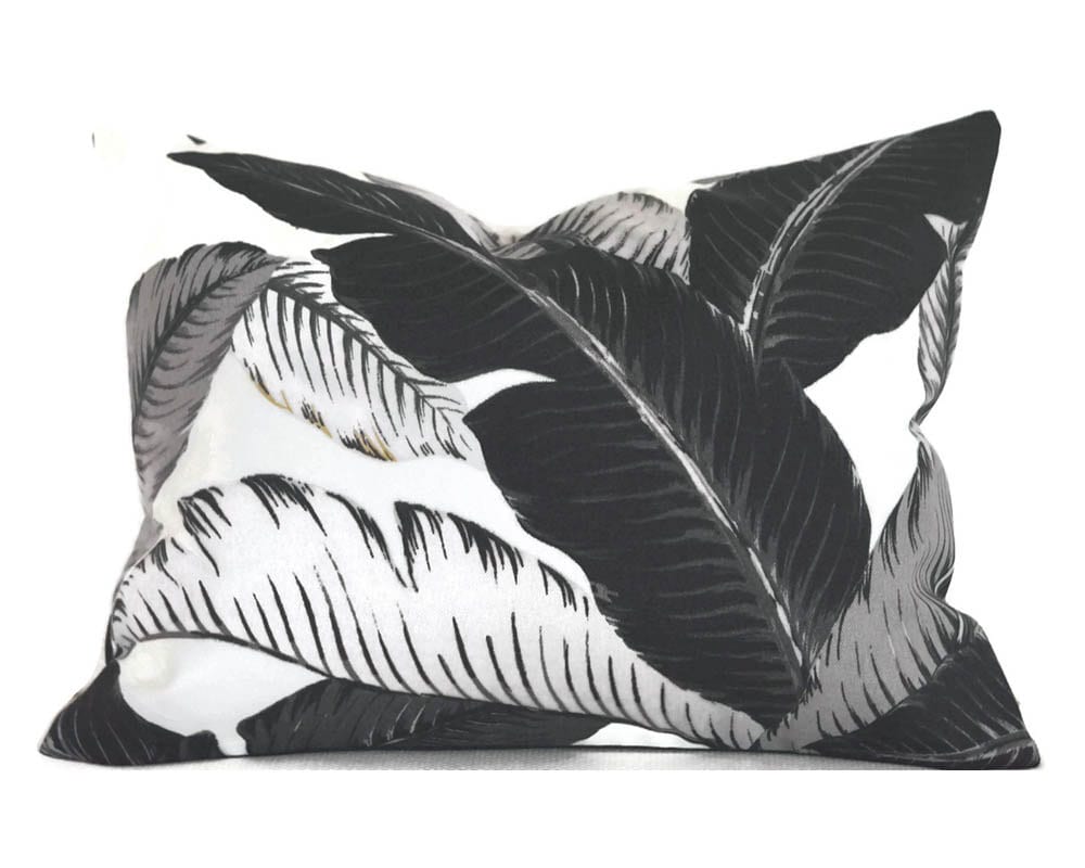 SWAYING PALMS ONYX - Outdoor Pillow Covers-Our Pillow Studio