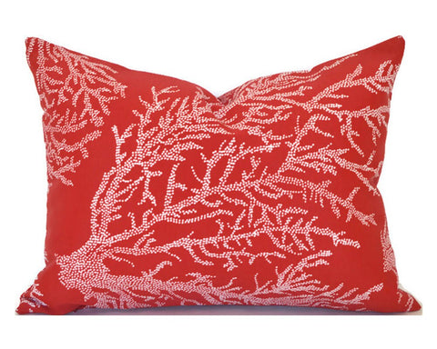 SEA CORAL RED <BR> Outdoor Pillow Cover
