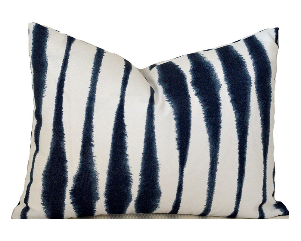 SALIX NAVY - Outdoor Pillow Cover-Our Pillow Studio