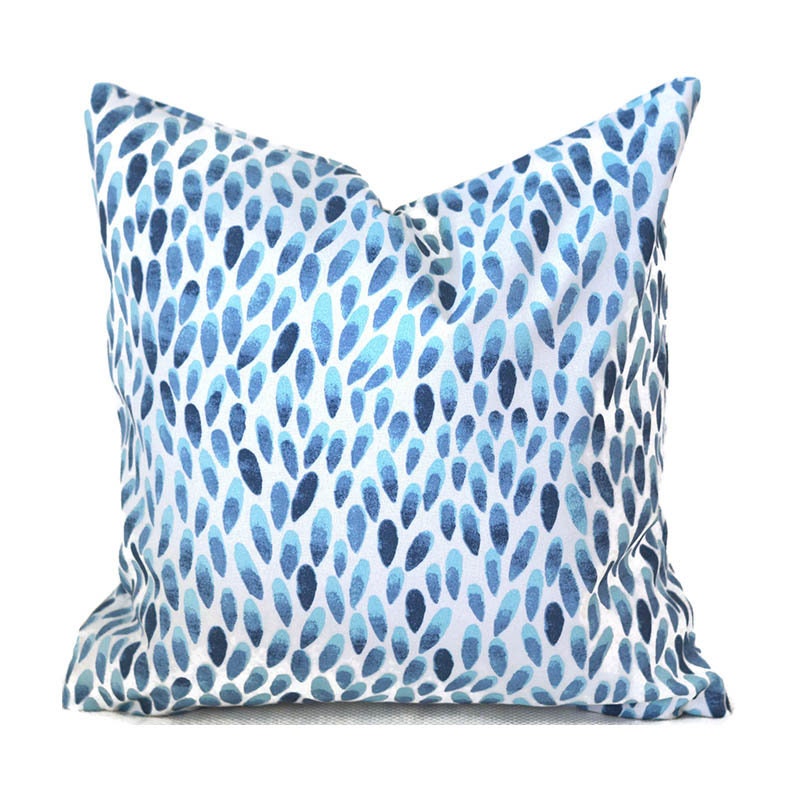 LOTUS DENIM - Outdoor Pillow Cover-Our Pillow Studio
