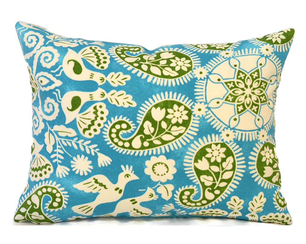 PERUVIAN CRAFT TURQUOISE - Outdoor Pillow Cover-Our Pillow Studio