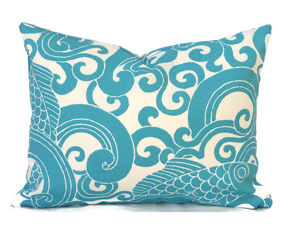 WAVEFORM CARIBBEAN - Outdoor Pillow Cover-Our Pillow Studio