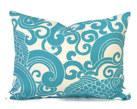 WAVEFORM CARIBBEAN <br>  Outdoor Pillow Cover