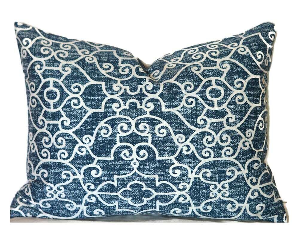 RAMEY OXFORD - Outdoor Pillow Cover-Our Pillow Studio