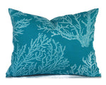 SEA CORAL TURQUOISE - Outdoor Pillow Cover-Our Pillow Studio