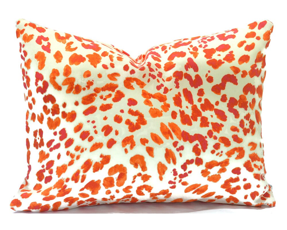 SUNNY SPOT PAPAYA - Outdoor Pillow Covers-Our Pillow Studio