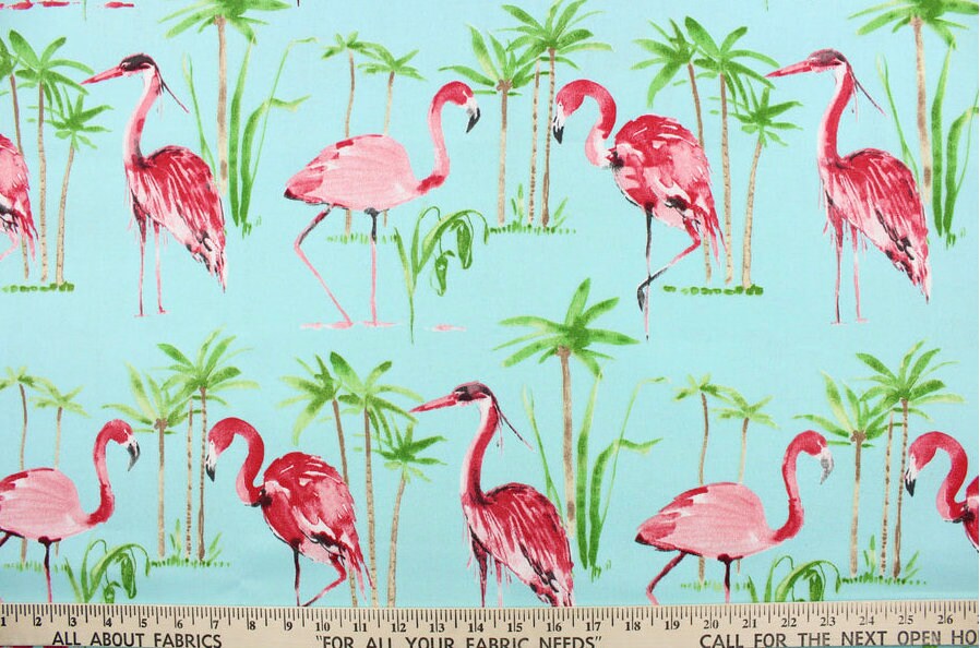 FLAMINGO AQUA - Outdoor Pillow Cover-Our Pillow Studio