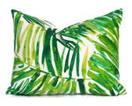 COASTAL PALM LEAF - Outdoor Pillow Cover-Our Pillow Studio