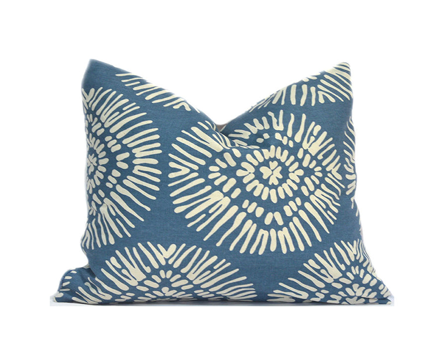 MEDALLION FALLS BLUE Indoor Pillow Covers