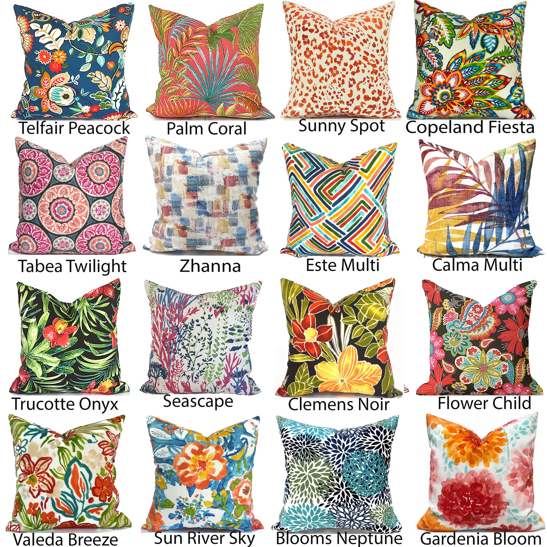 OUTDOOR CUSHION COVERS - Any Size, Any Fabric-Our Pillow Studio