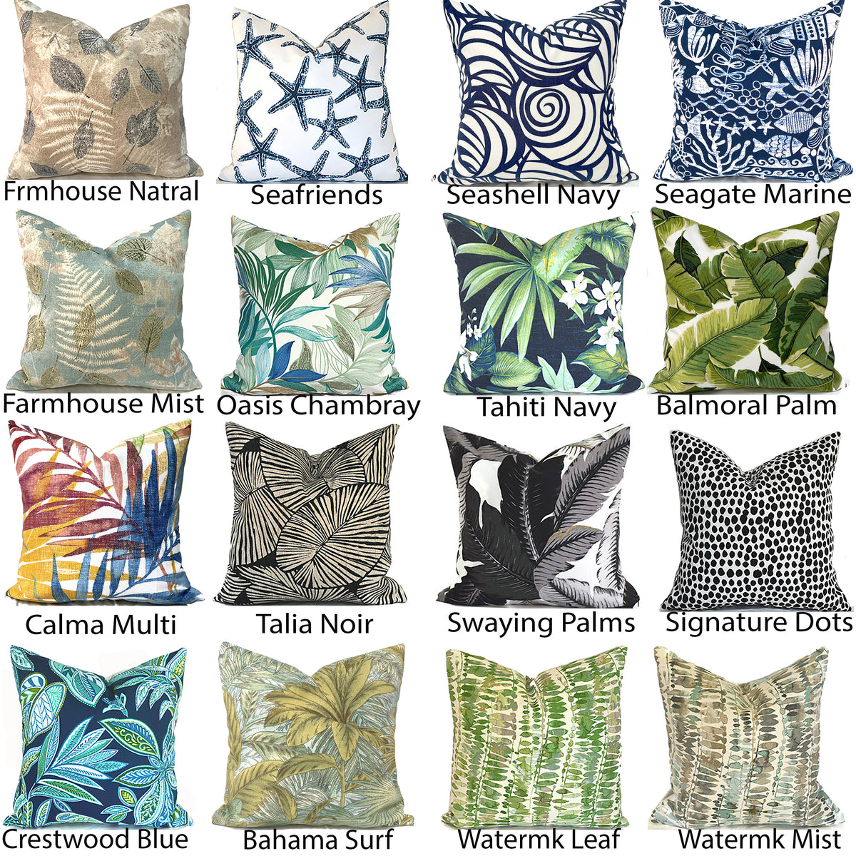 OUTDOOR CUSHION COVERS - Any Size, Any Fabric-Our Pillow Studio