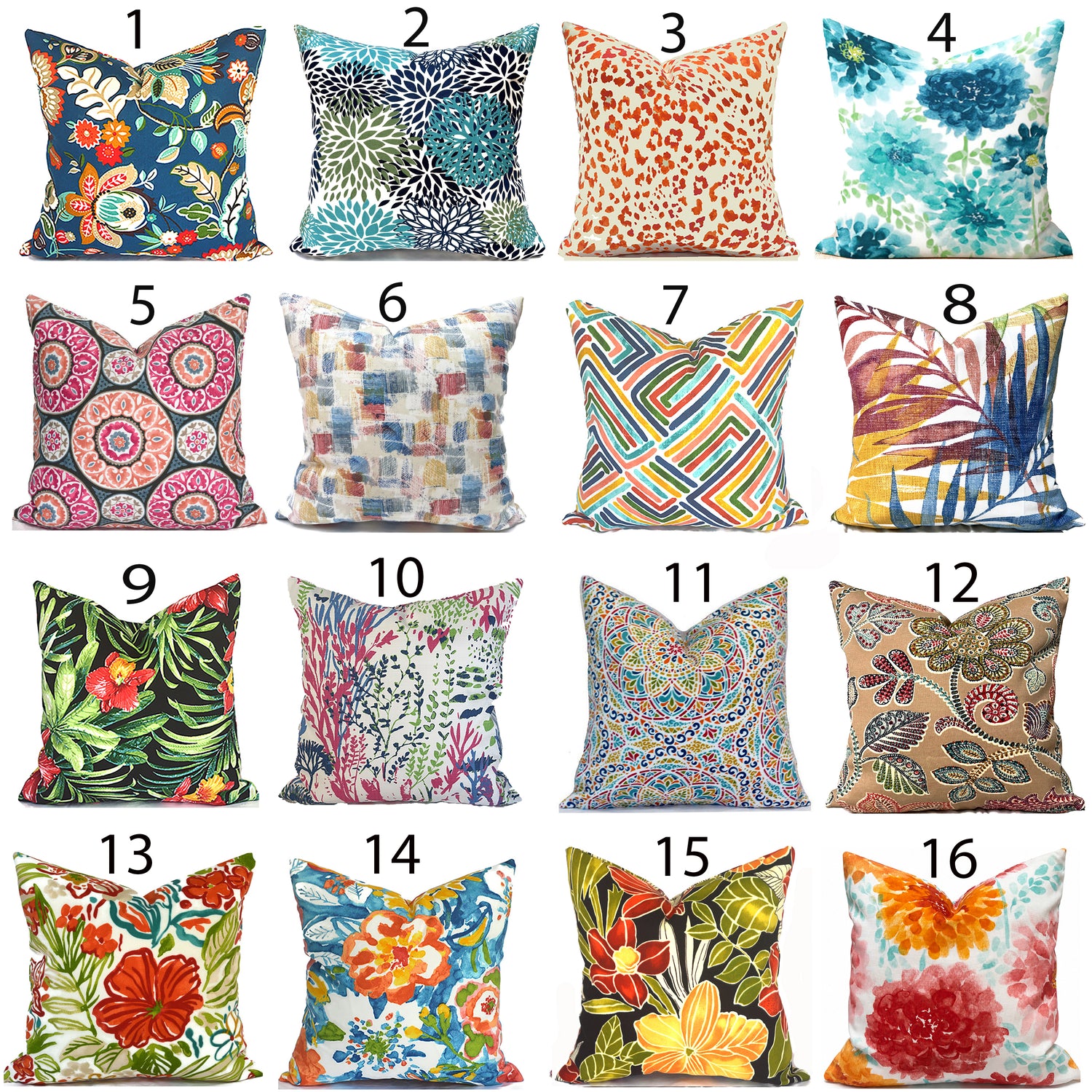 FLORAL MIX & MATCH Outdoor Pillow Covers