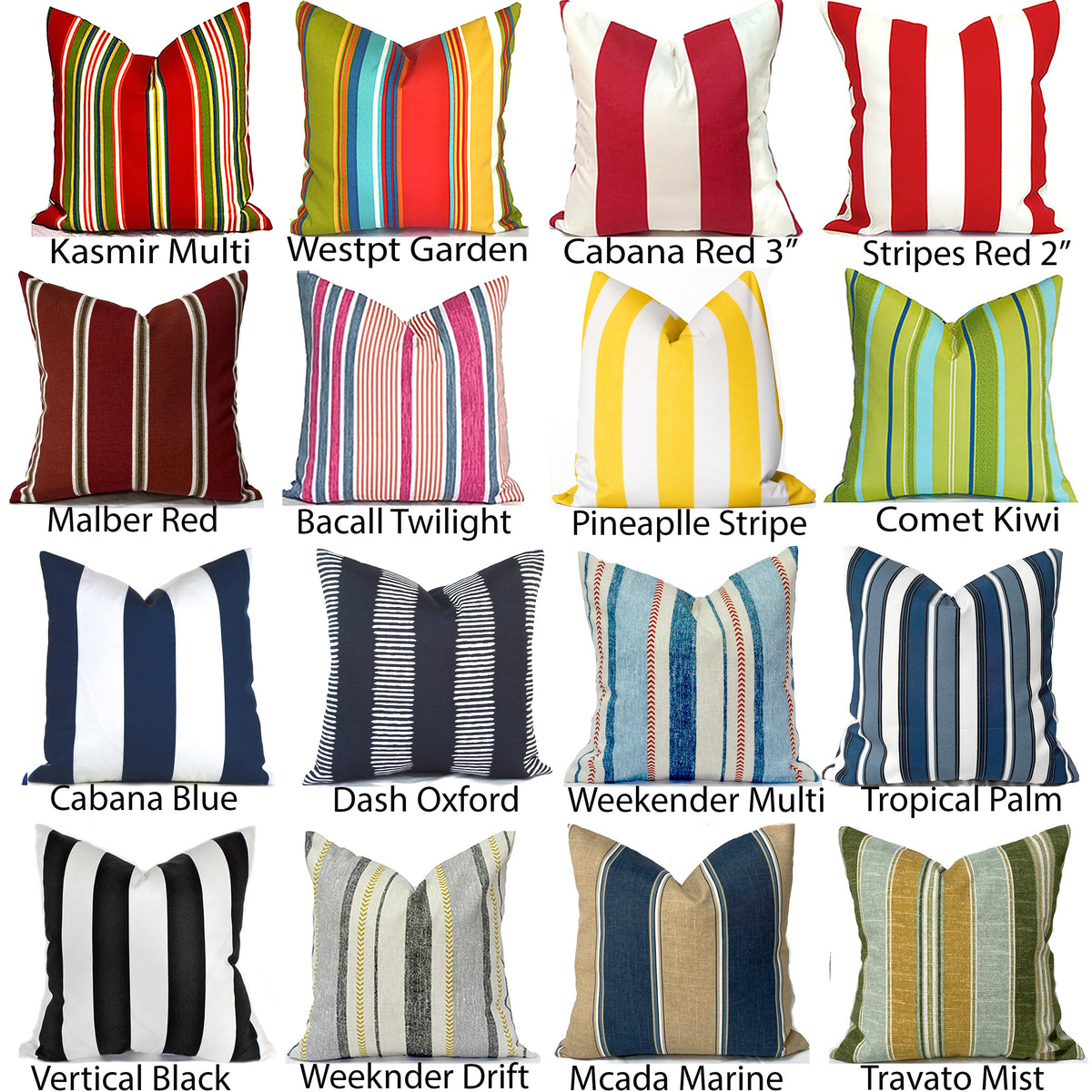 OUTDOOR CUSHION COVERS - Any Size, Any Fabric-Our Pillow Studio