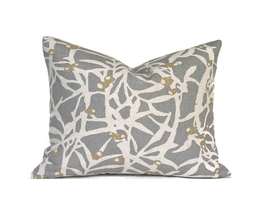 ORIGAMI PLATINUM GRAY Indoor Pillow Cover