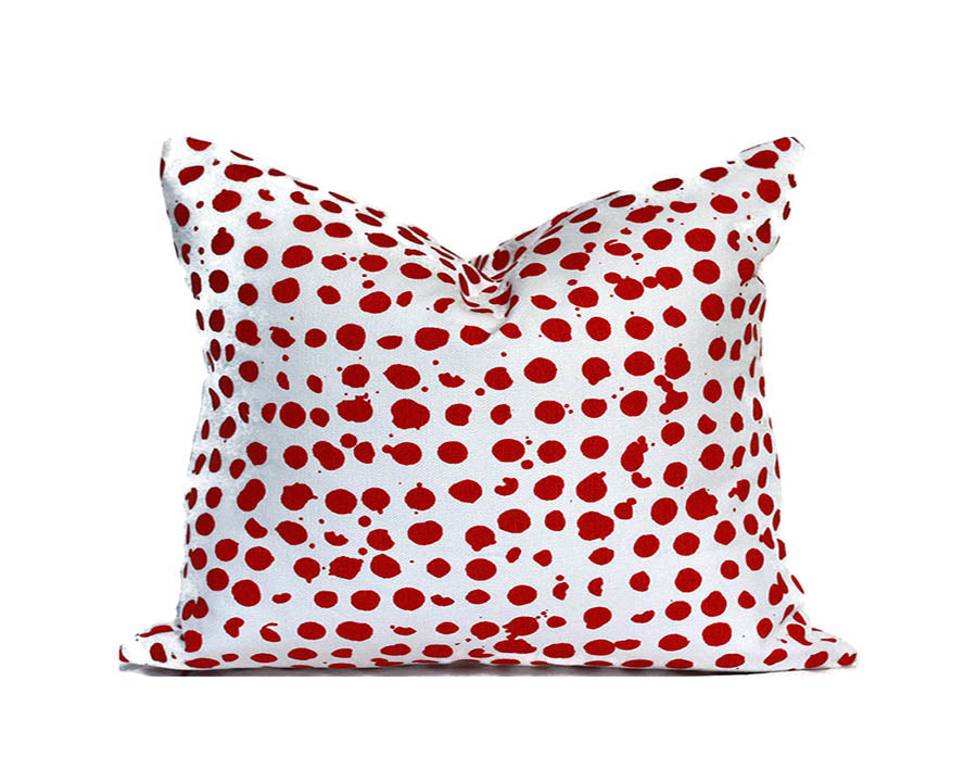 PEBBLES VERMILLION RED Indoor Pillow Cover