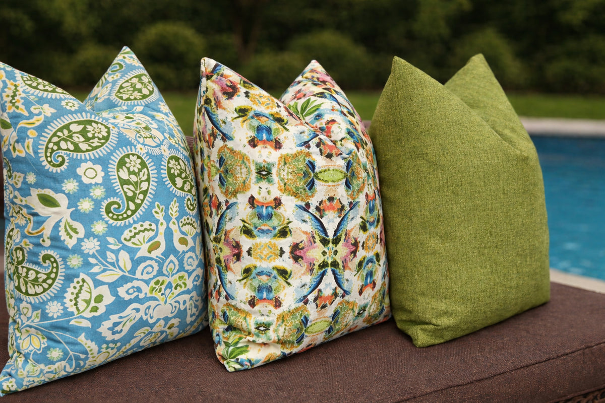 PERUVIAN CRAFT TURQUOISE - Outdoor Pillow Cover-Our Pillow Studio