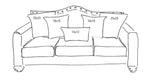 CAINE NAVY <br> Outdoor Pillow Cover-Our Pillow Studio