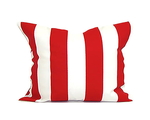RED STRIPE <br> Outdoor Pillow Covers