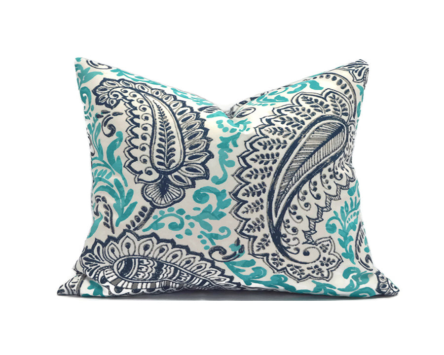 SHANNON OCEAN BLUE Outdoor Pillow Cover