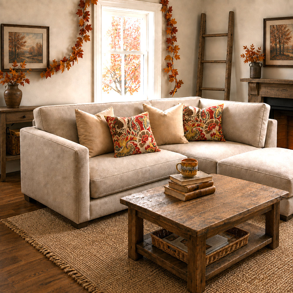 TAN RED & GREEN Indoor Pillow Covers