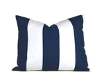 CABANA NAVY BLUE - Outdoor Pillow Cover-Our Pillow Studio