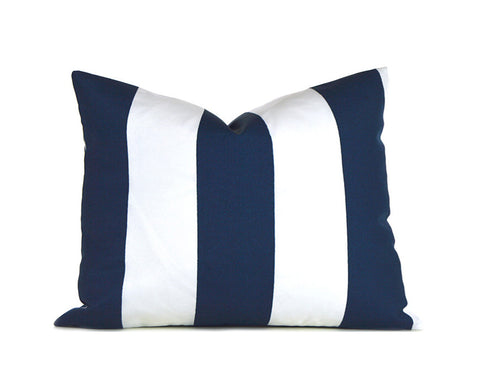 CABANA NAVY BLUE <br>Outdoor Pillow Cover