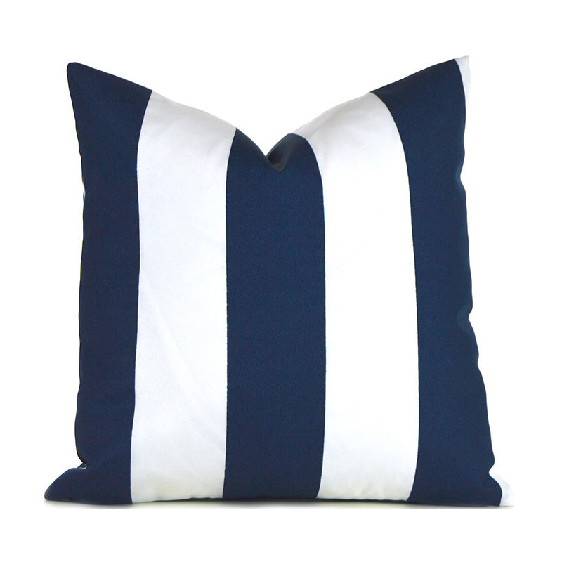 CABANA NAVY BLUE - Outdoor Pillow Cover-Our Pillow Studio