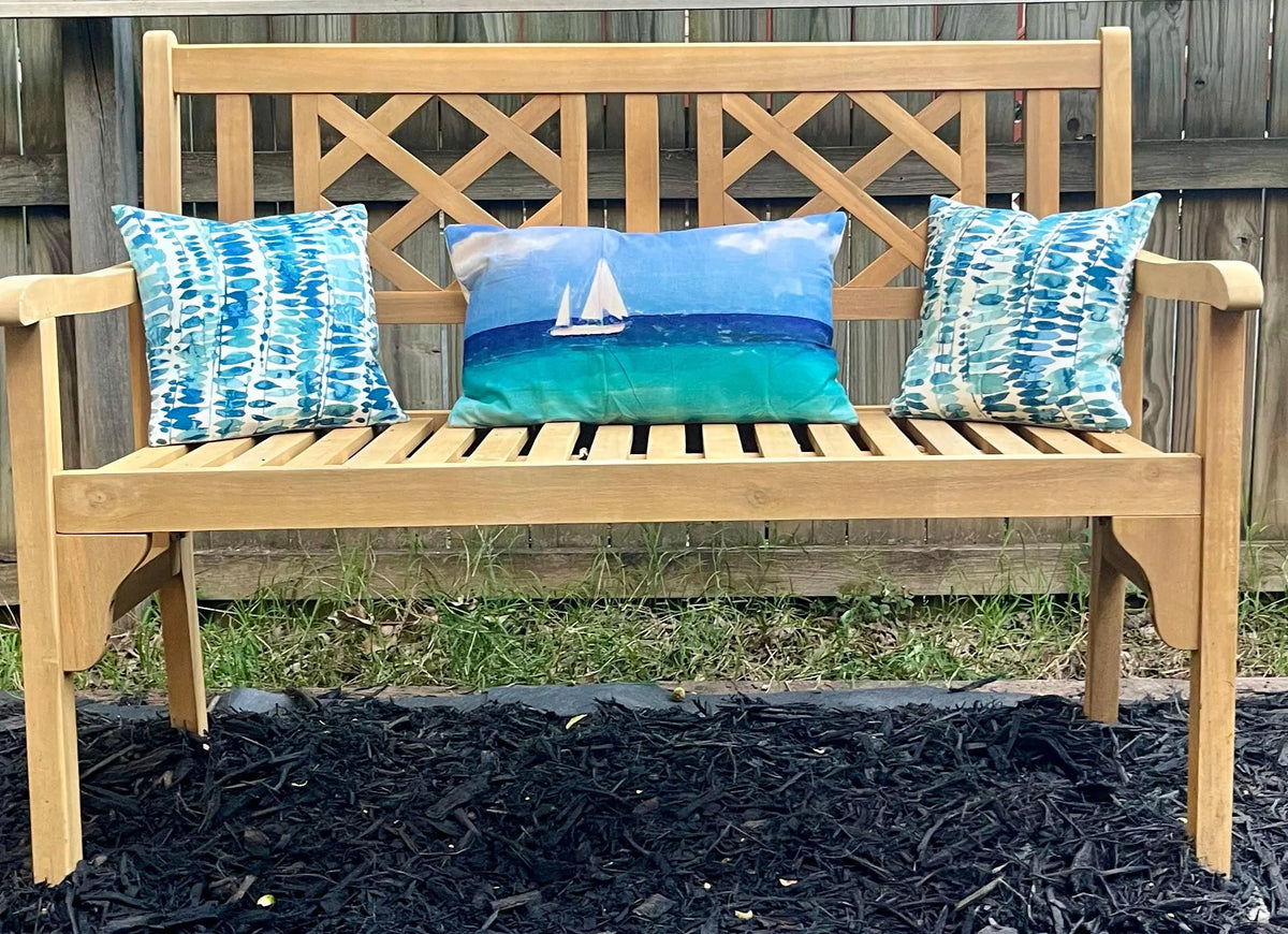 MIX & MATCH Outdoor Pillow Covers in Shades of Aqua and Turquoise (Copy)-Our Pillow Studio