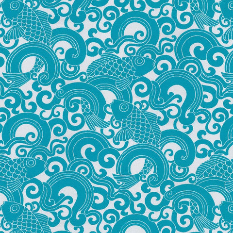 WAVEFORM CARIBBEAN <br>  Outdoor Pillow Cover