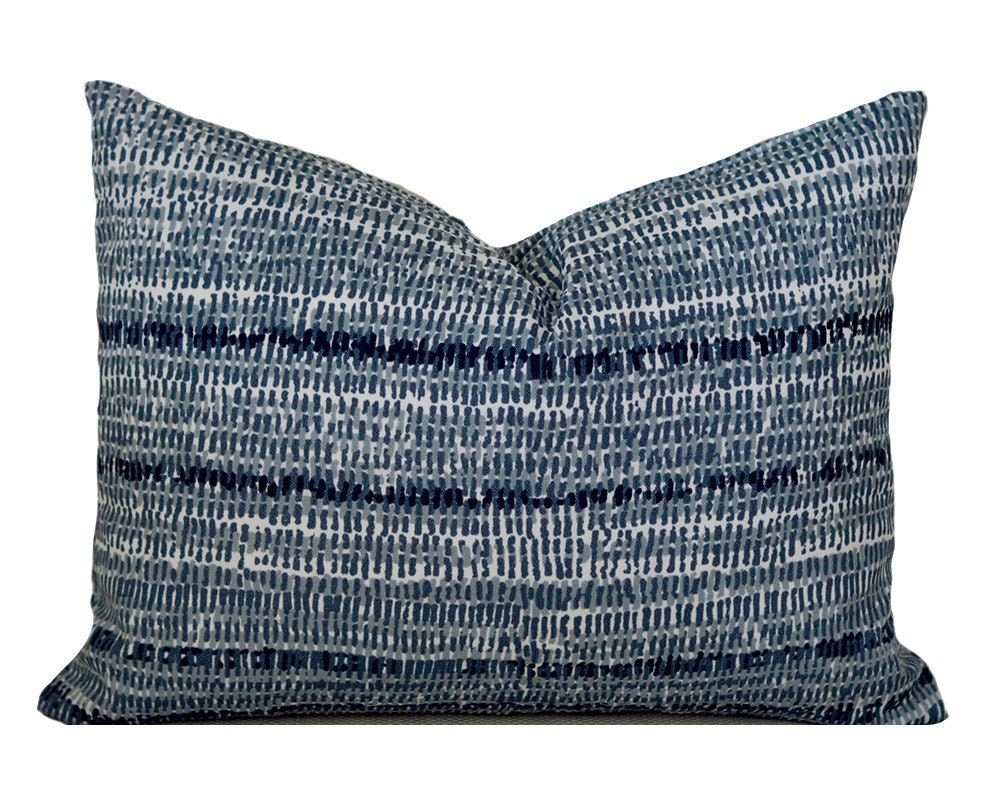 CAINE NAVY <br> Outdoor Pillow Cover-Our Pillow Studio