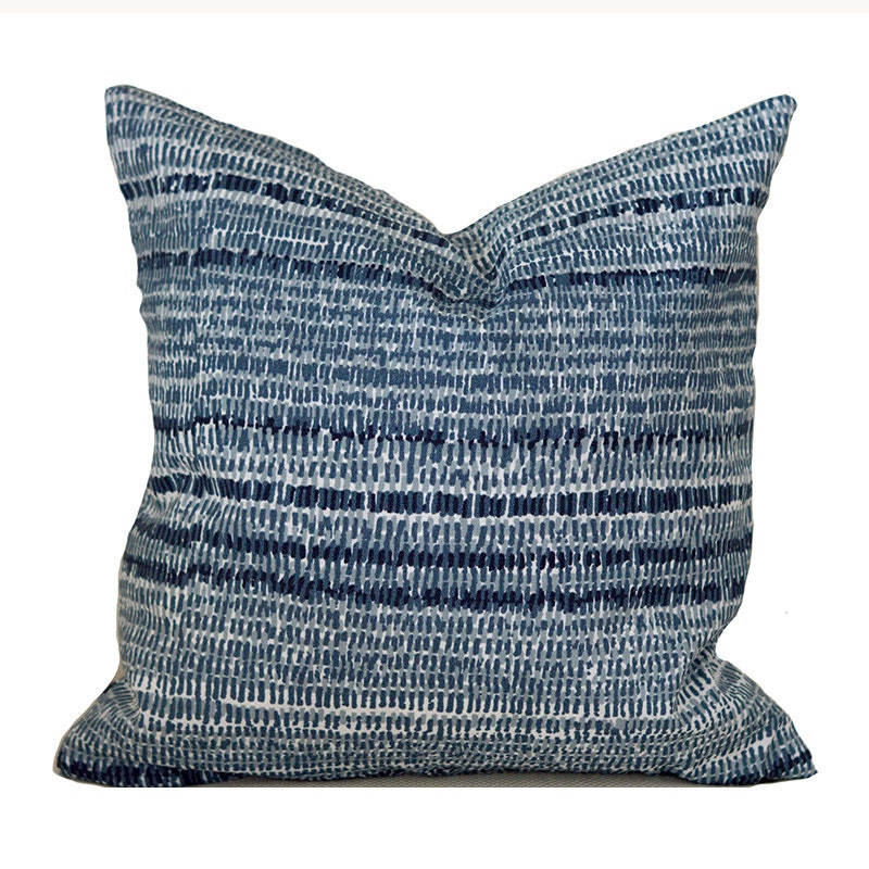 CAINE NAVY <br> Outdoor Pillow Cover-Our Pillow Studio